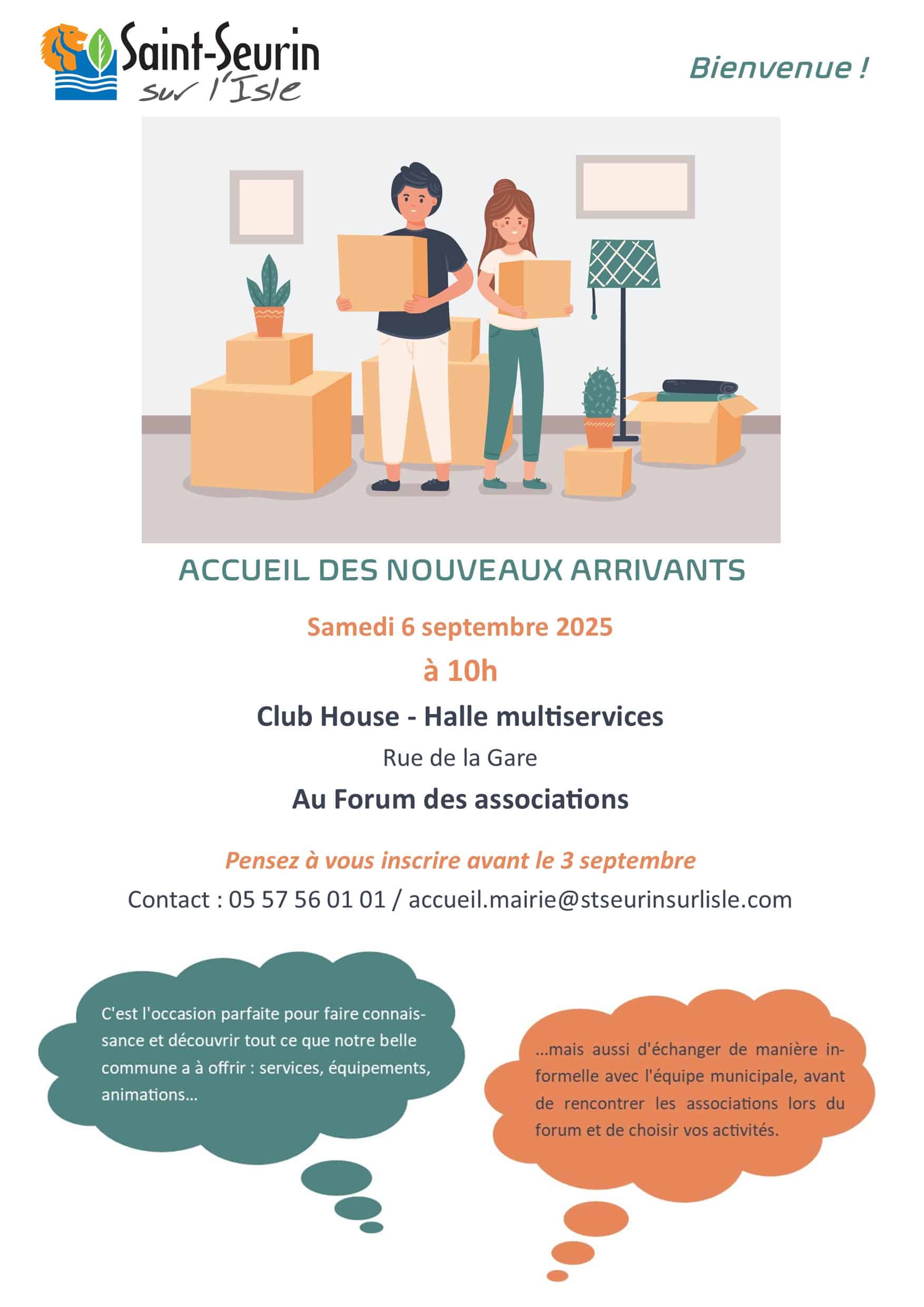 affiche nouveaux arrivants 2025