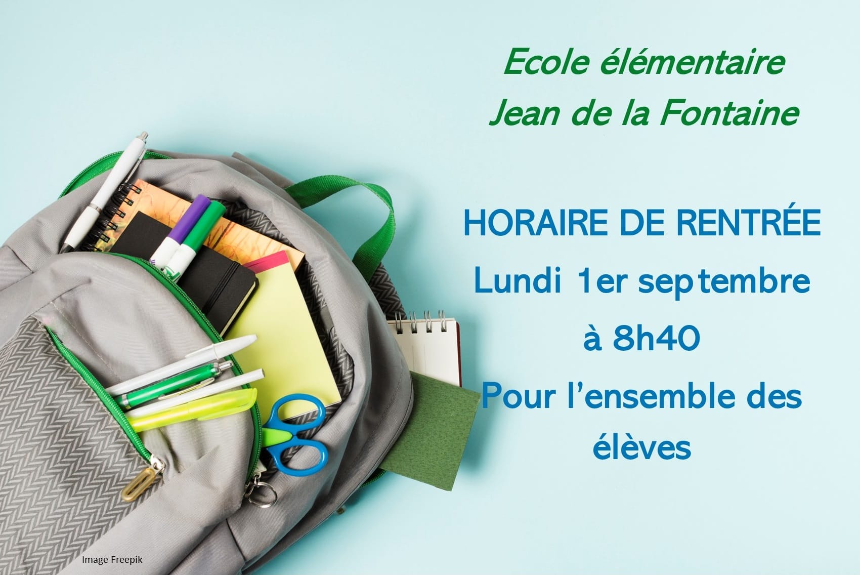horaire rentrée
