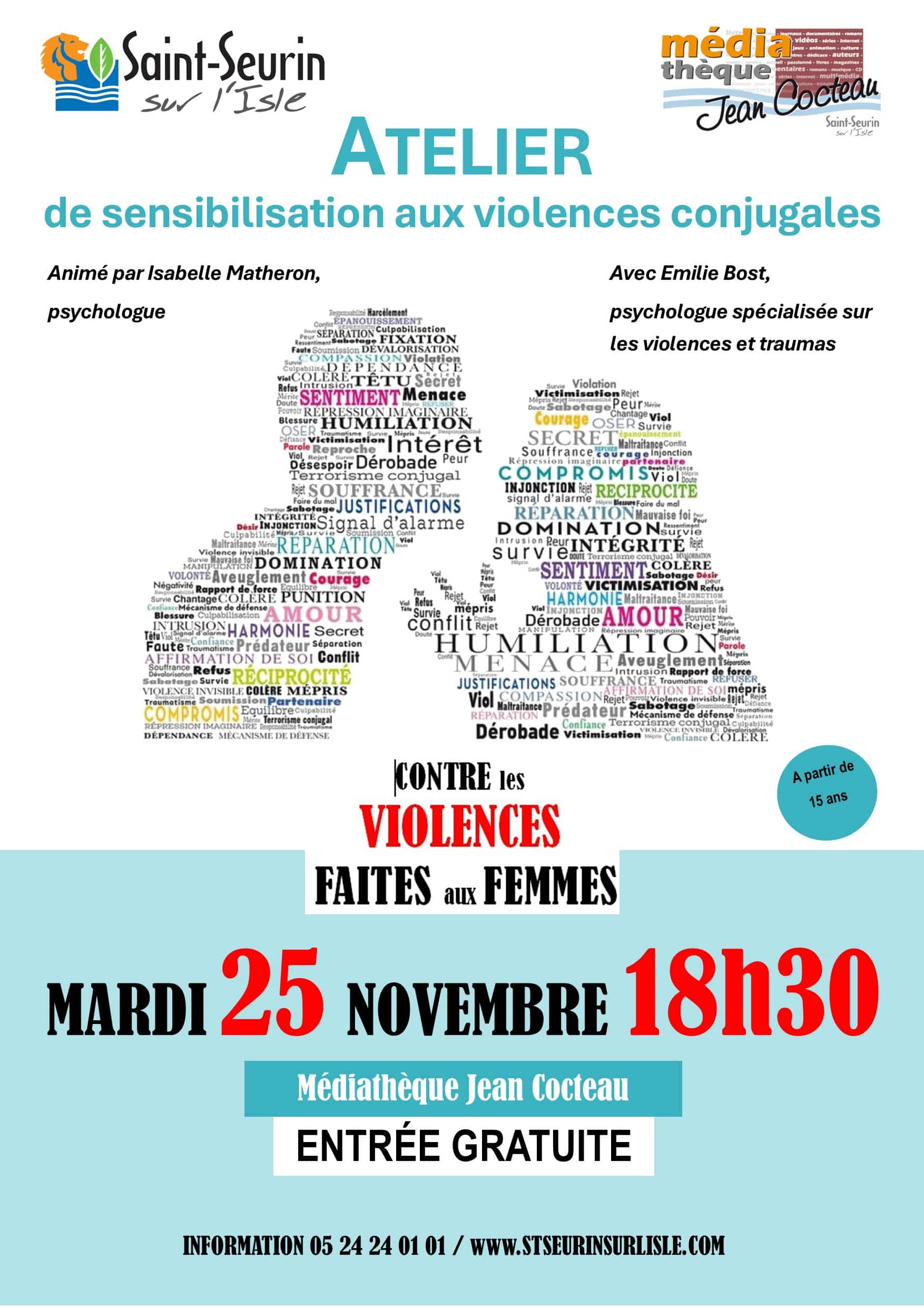 affiche atelier violences conjugales