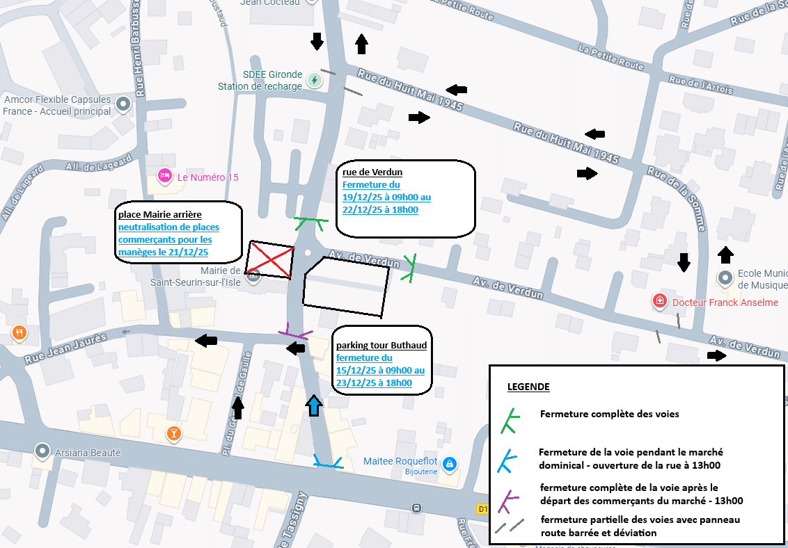 plan circulation marché de Noel 2025