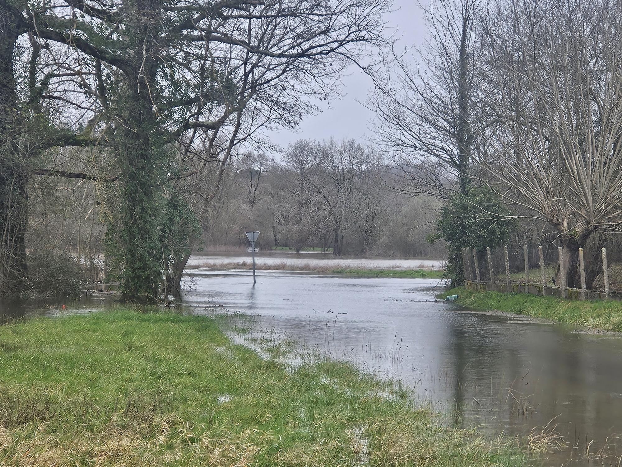 Route inondée