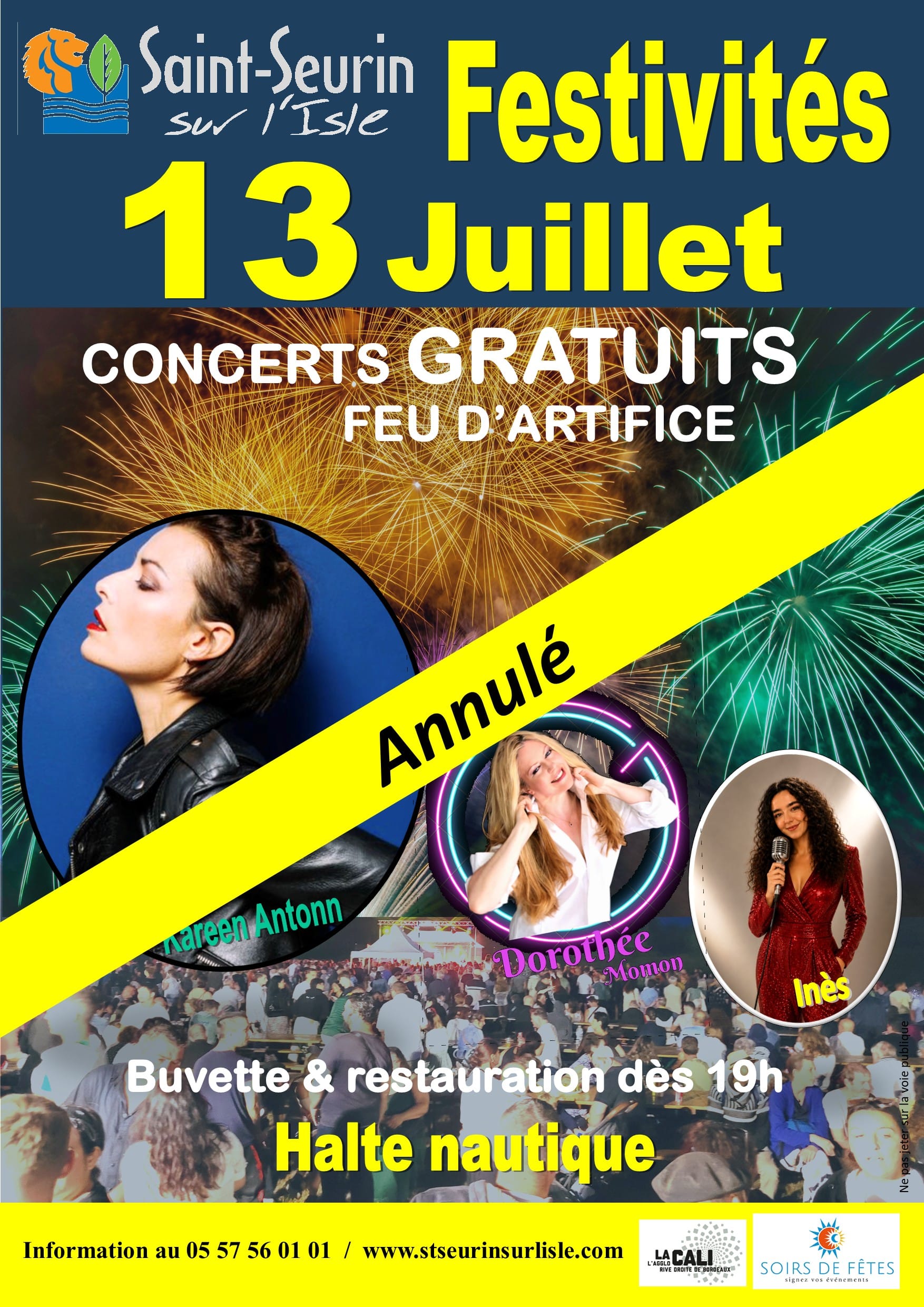 AFFICHE 13 JUILLET 2026 annulé