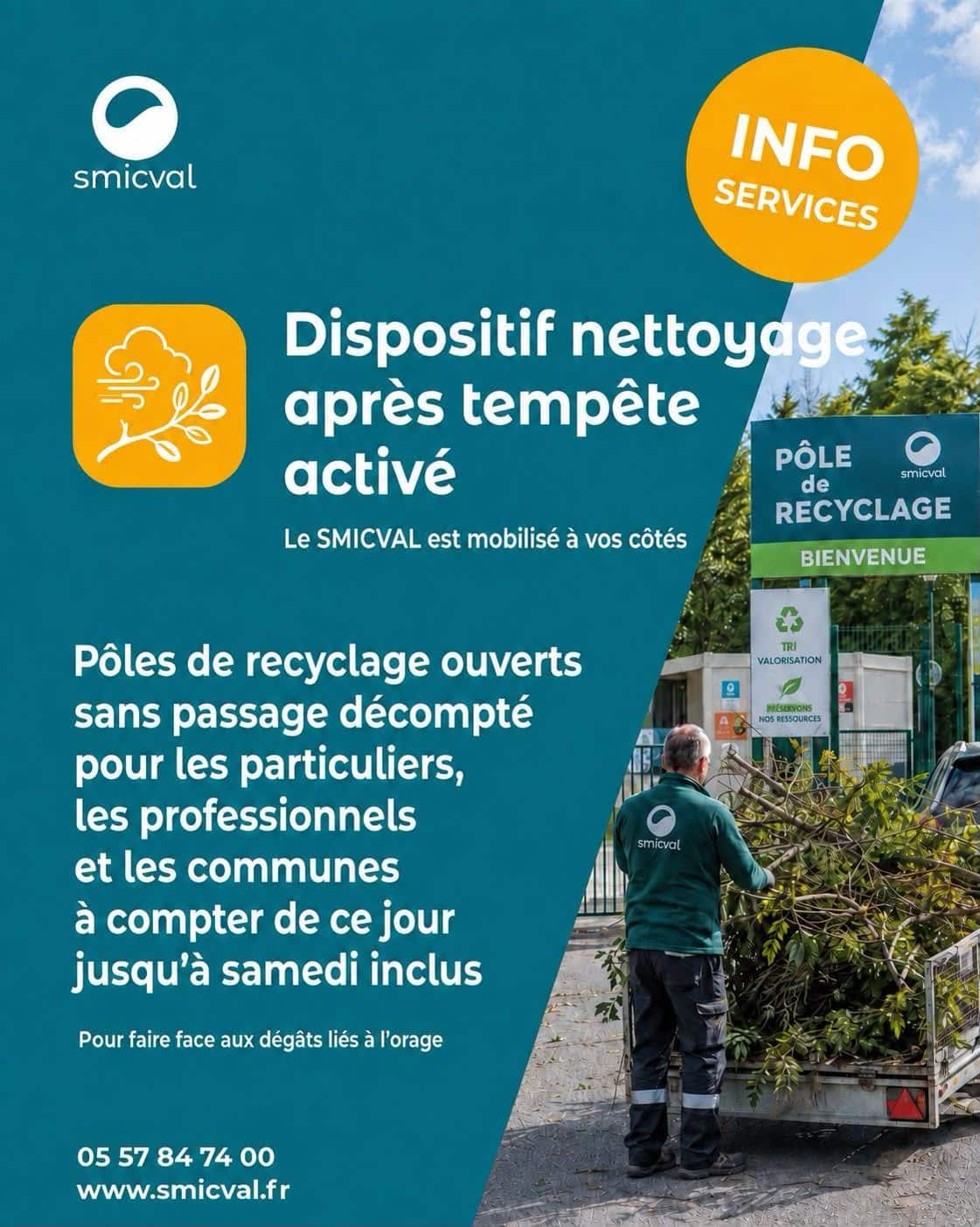 dispositif nettoyage tempête smicval