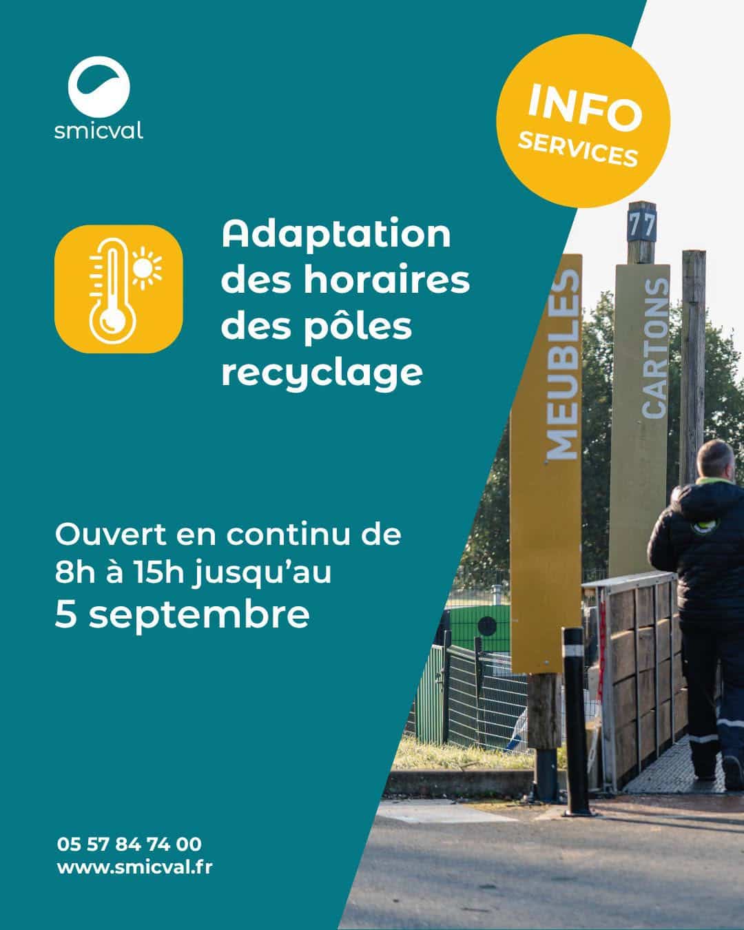 horaires pôles recyclage