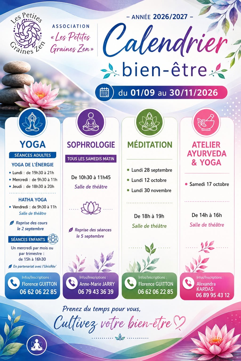 rentrée ateleirs yoga